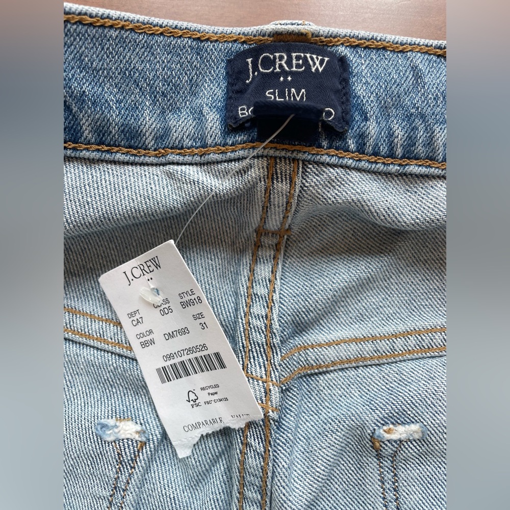 J. Crew Slim boyfriend Women Jeans 31 NWT - Picture 5 of 8